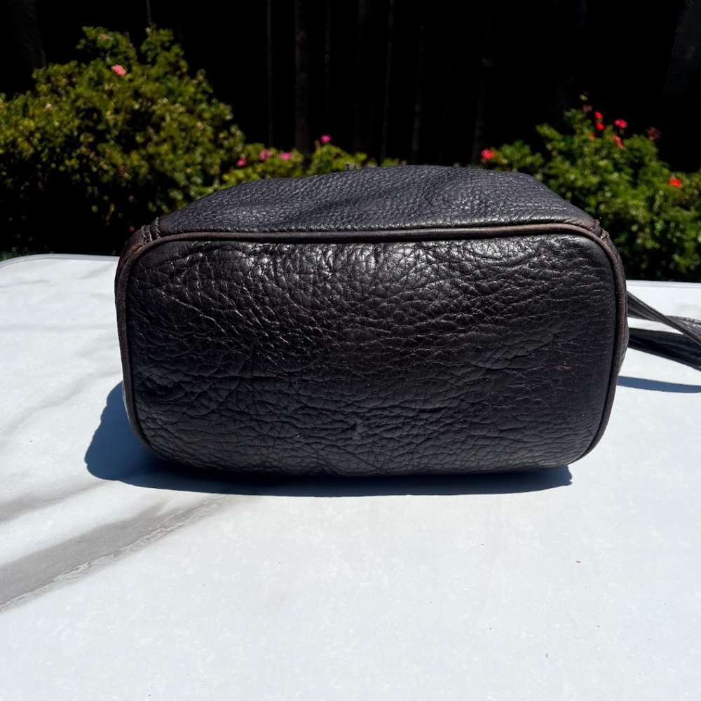 Vintage Coach Sonoma Drawstring Pebbeled Leather Bag in Black. #4923 - Picture 7 of 11